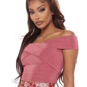 Fashion Nova off shoulder crop top